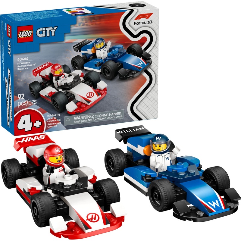 LEGO City Formula 1: F1 Williams Racing & Haas F1 Race Cars