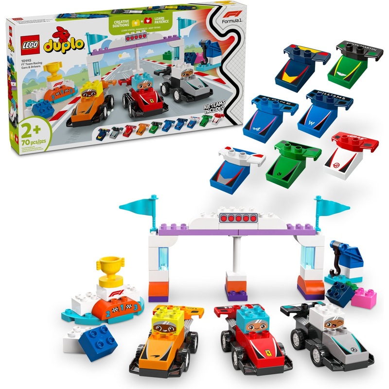 LEGO DUPLO Town: F1 Team Race Cars & Drivers