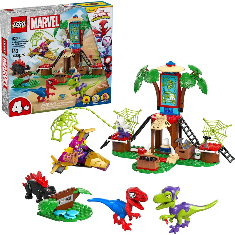 LEGO Spidey: Spidey and Gobby’s Raptor Battle at Tree House HQ