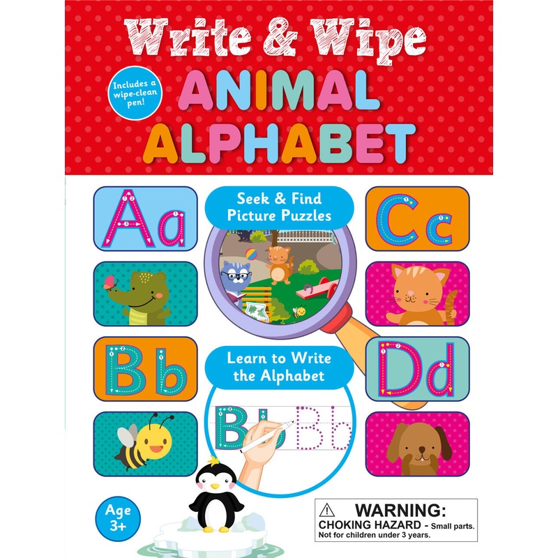 Write and Wipe Animal Alphabet Seek and Find