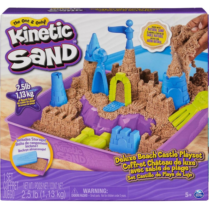 Kinetic Sand – Deluxe Beach Castle Playset with 2.5Lbs of Beach Sand