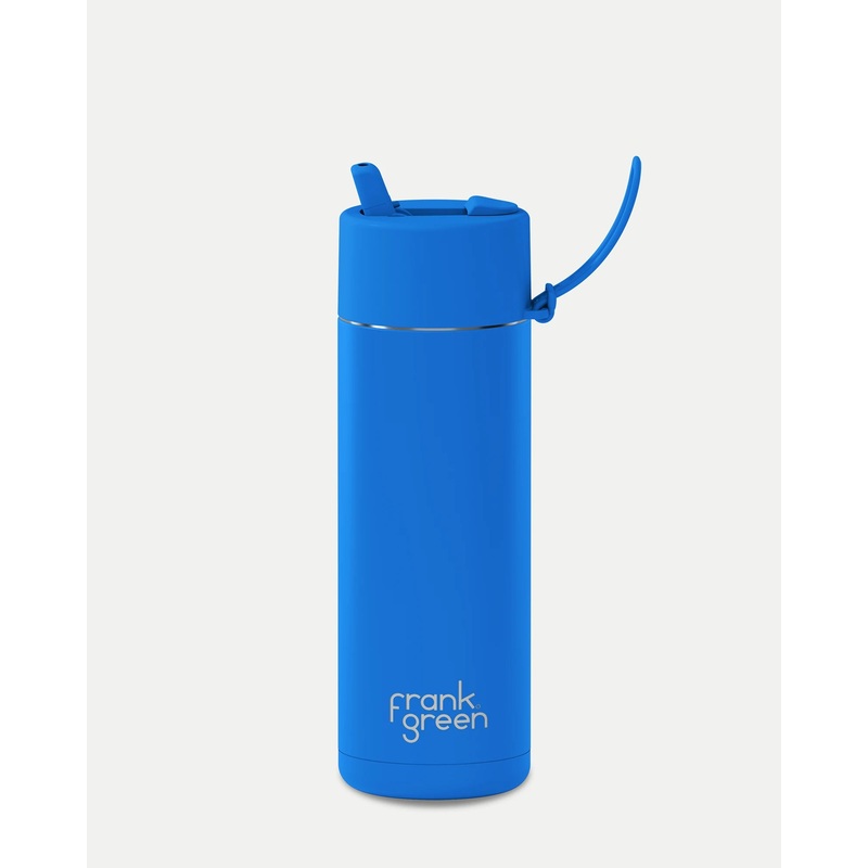 frank green 20oz SSC Bottle Blue Lagoon Flip Straw Lid
