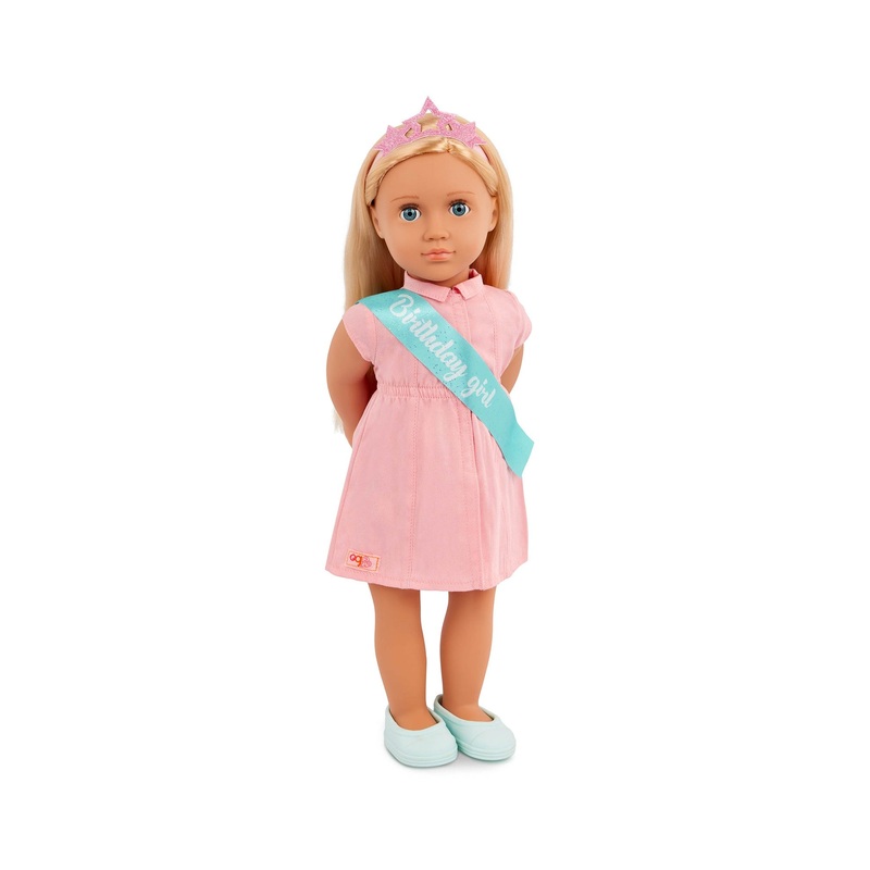Our Generation Birthday Doll with Pink Dress, Brenna