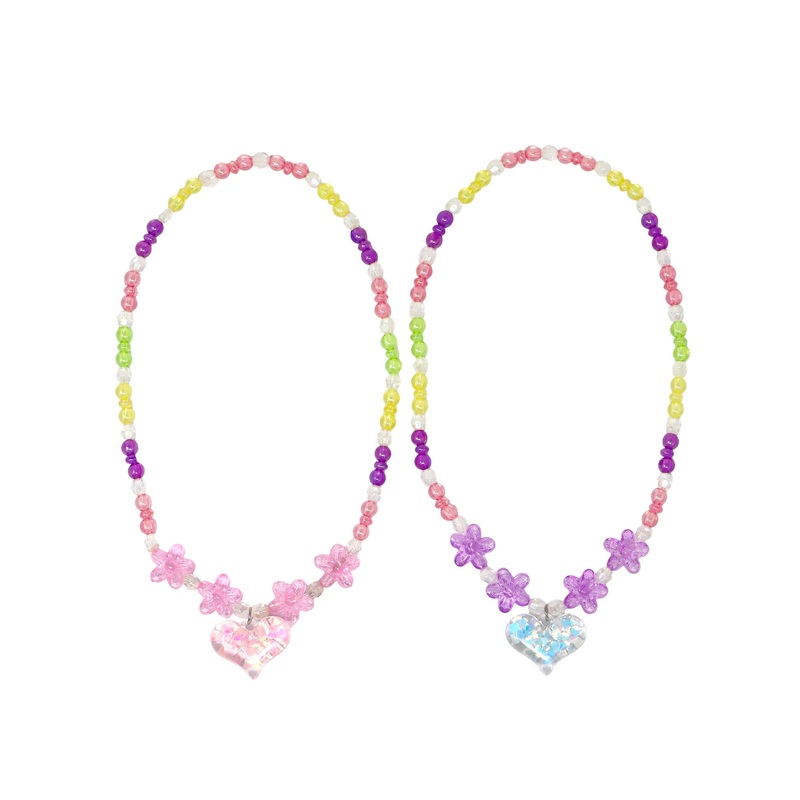 BFF Rainbow Heart Necklace Set
