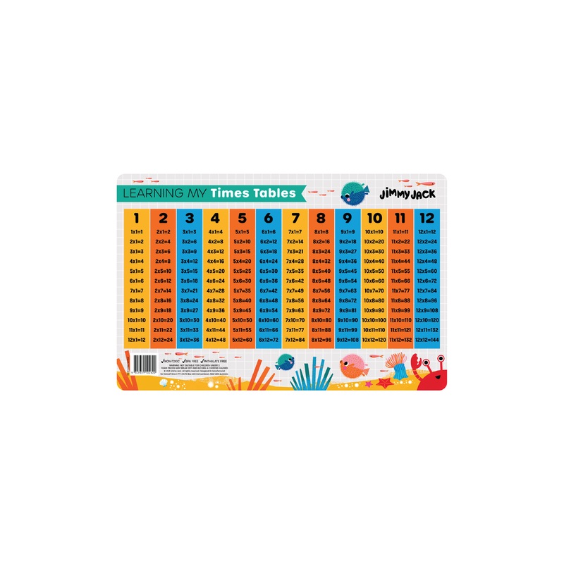 Jimmy Jack Times Tables Placemat
