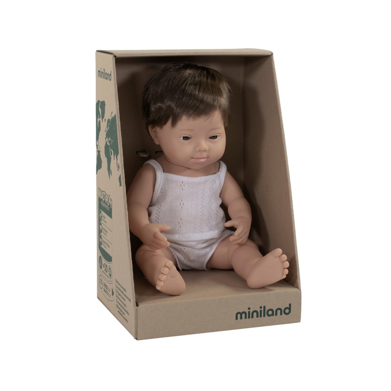 Miniland Caucasion Boy Doll with Down Syndrome