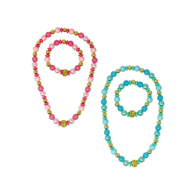 Pink Poppy Fairy Delight Beaded Necklace / Bracelet Set – Assorted