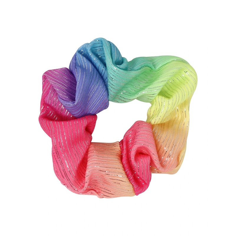 Pink Poppy Rainbow Scrunchie