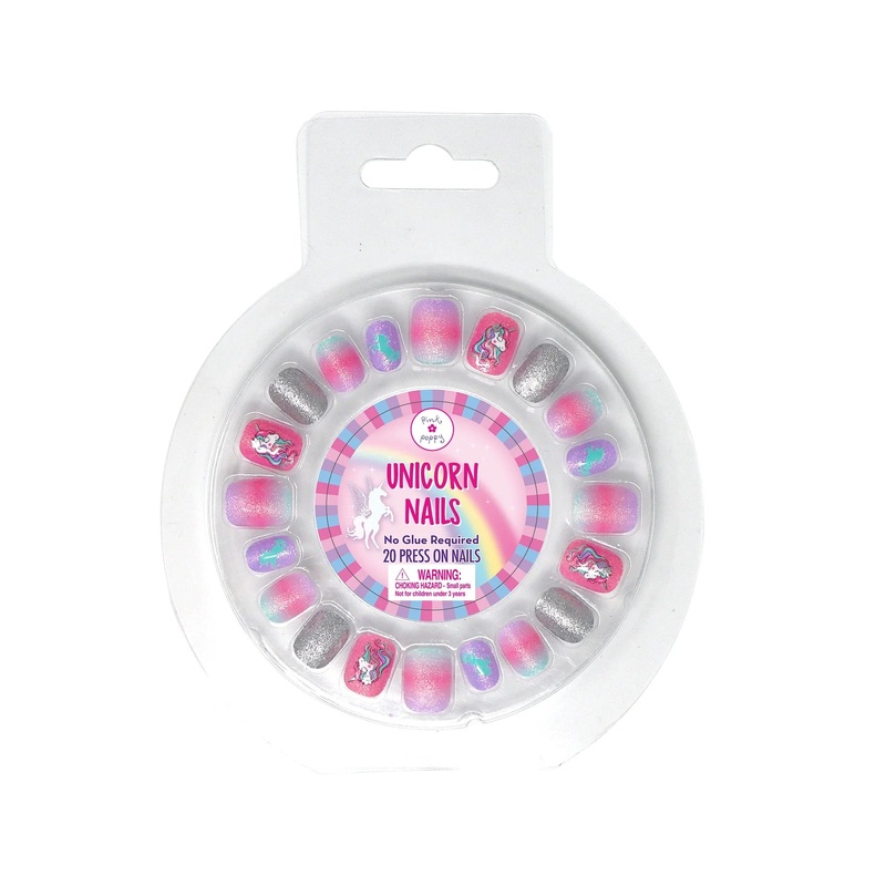 Pink Poppy Unicorn Press On Nails