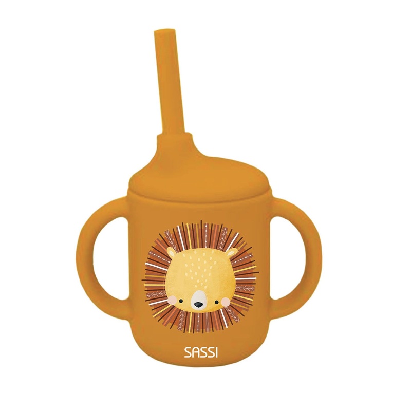 Sassi Silicone Sippy Cup Set Chompy The Lion