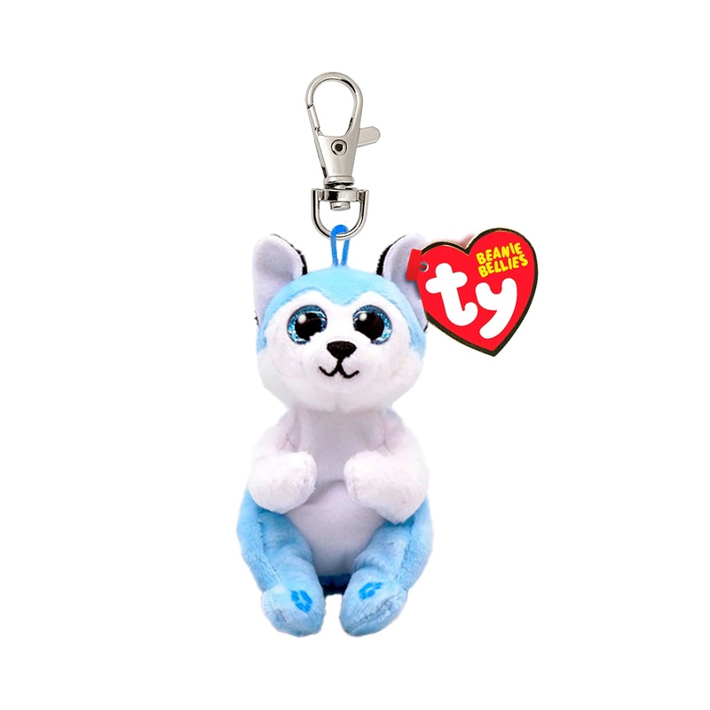 TY Beanie Bellies Thunder Blue Husky Clip
