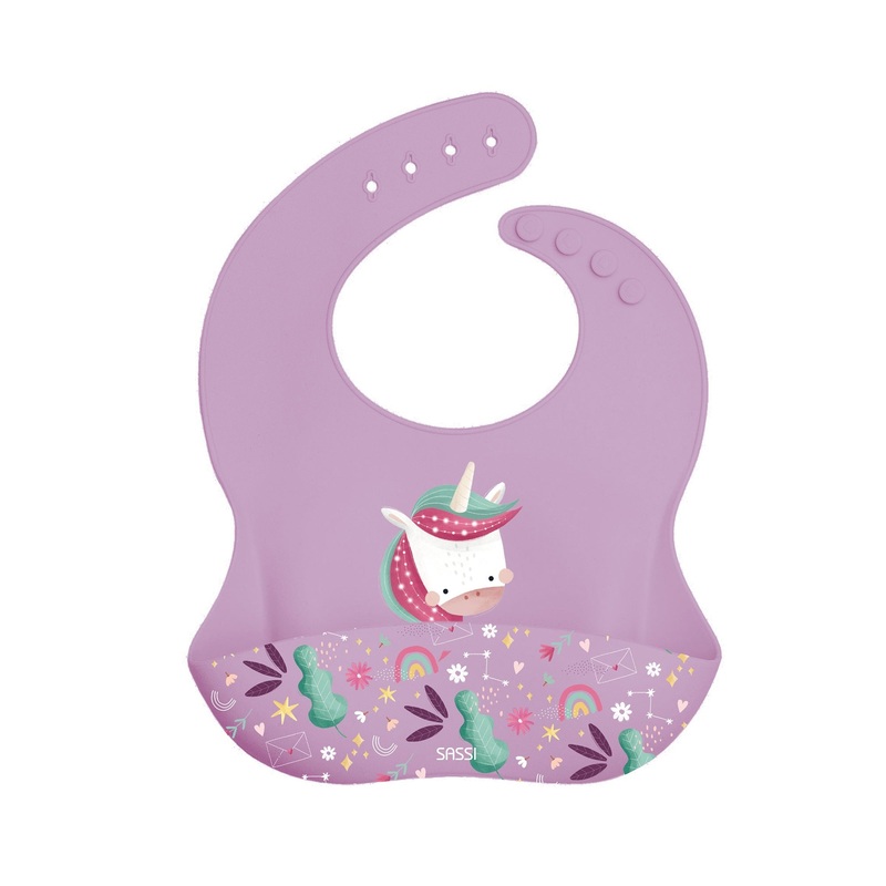 Sassi Silicone Bib Sparkly The Unicorn
