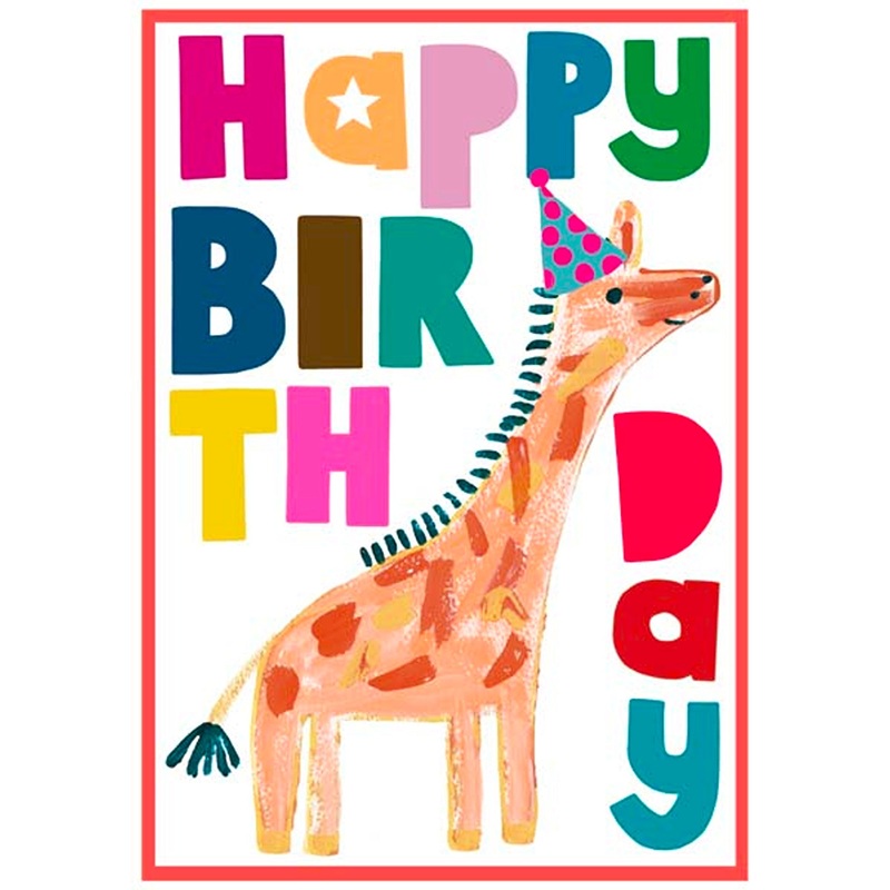 Waterlyn Paper Salad Happy Birthday Giraffe
