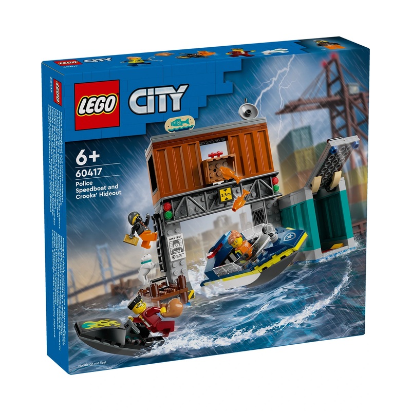60417 Police Speedboat and Crooks Hideout