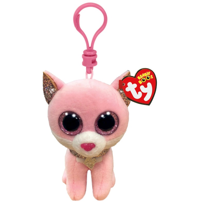 TY Clip Fiona Pink Cat
