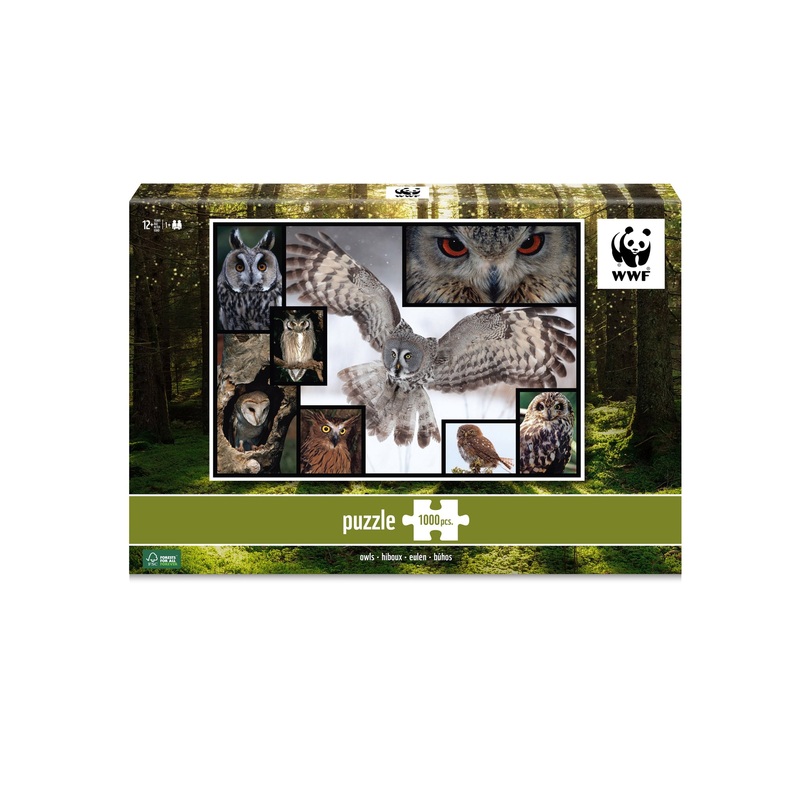WWF 1000PC Puzzle Owls