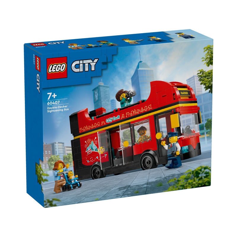 60407 Red Double-Decker Sightseeing Bus