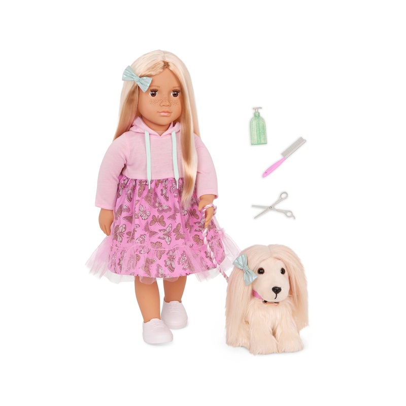 Our Generation Doll with Pet and Matching Hairstyles Hattie and Bella