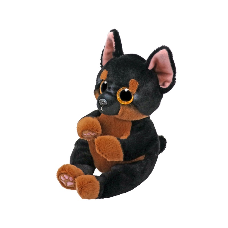 TY Regular Bellies Fritz Black and Tan Dog