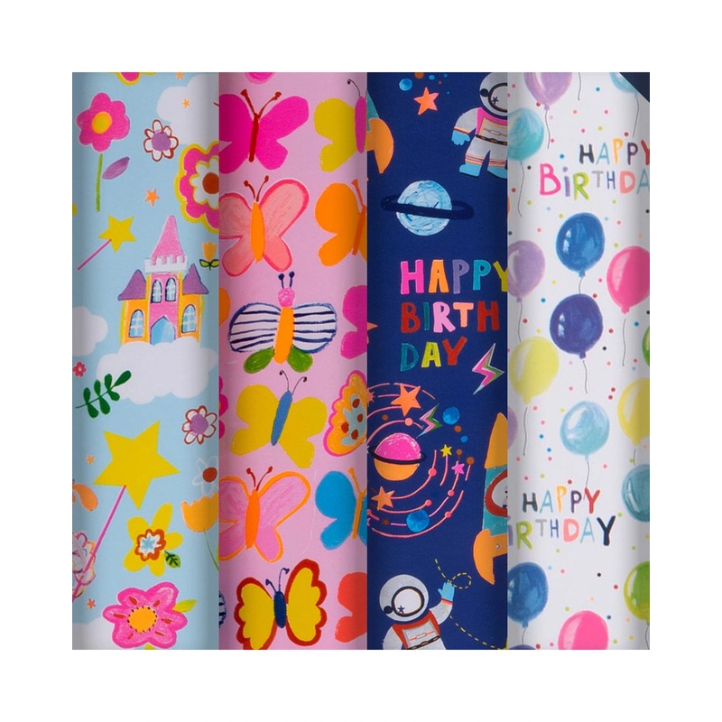 Waterlyn Glick Juvenile Assorted Roll Wrap 2M 4 Designs