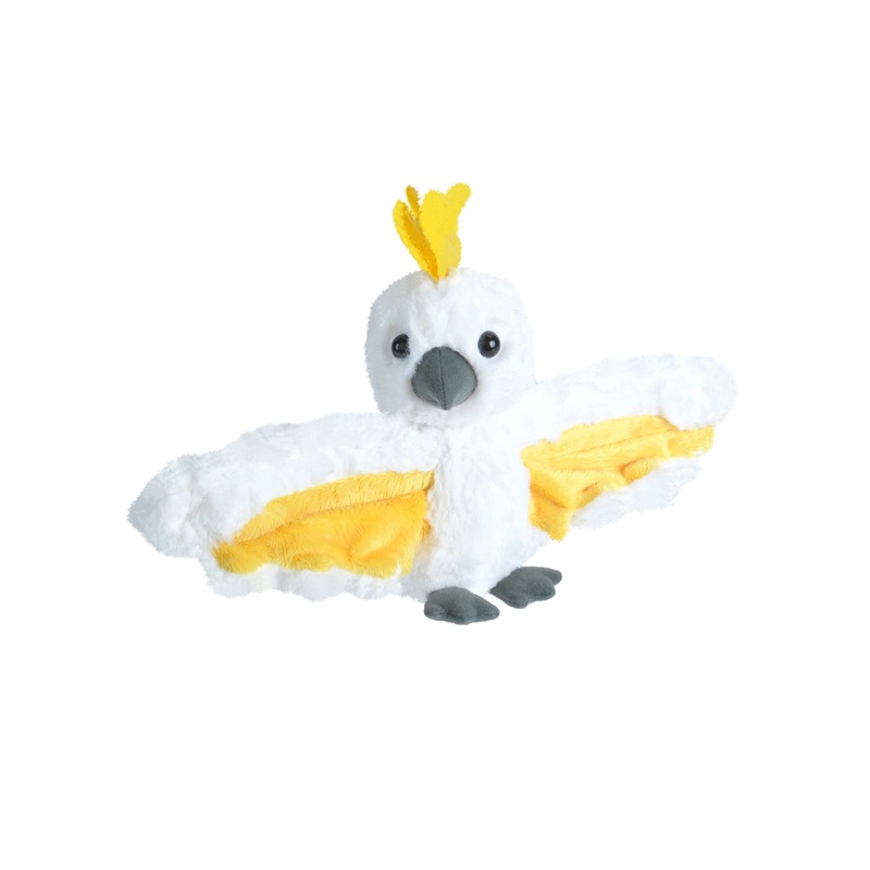 Wild Republic Huggers Cockatoo Sulphur Crested 8 / 20cm