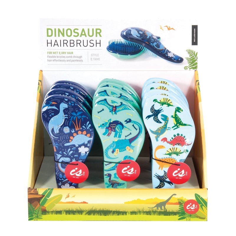 IS GIFT Dinosaur Hairbrush – Assorted