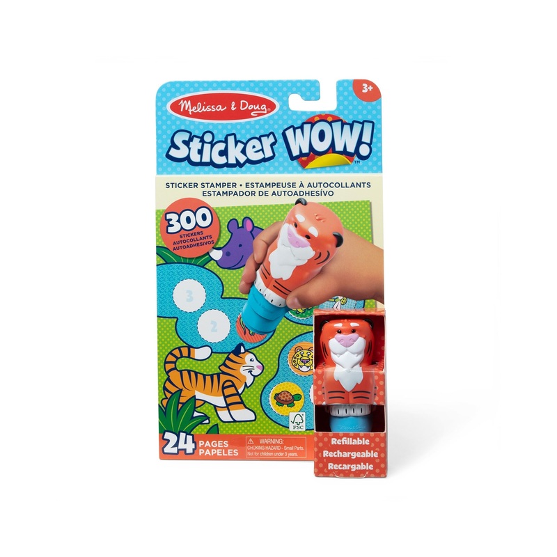 Melissa and Doug Sticker Wow Sticker Stamper And Activity Pad Tiger