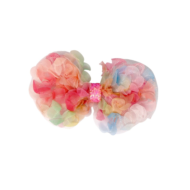Pink Poppy Fairy Butterfly Friends Bow Hair Clip