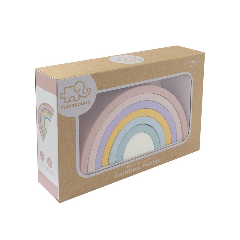 Silicone Rainbow Puzzle Rose
