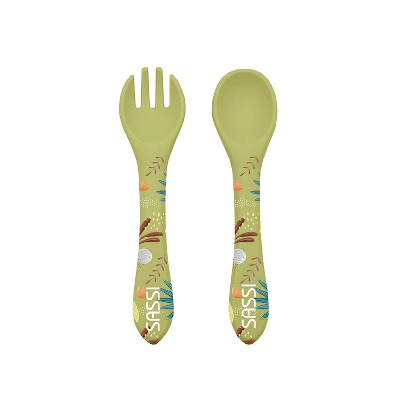 Sassi Silicone Cutlery Set Cracky The Dinosaur