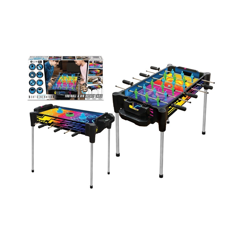 Ambassador 2 -in-1 Foosball & Air Hockey Neon Arcade Table