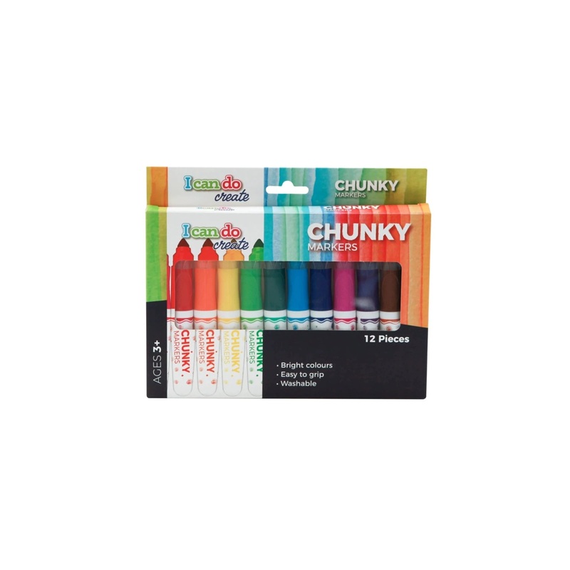 Icando Chunky Markers 12pcs
