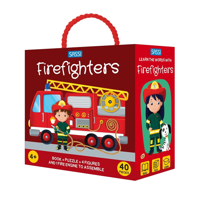 Sassi Firefighters 3D 40 Piece Puzzle and Book Set
