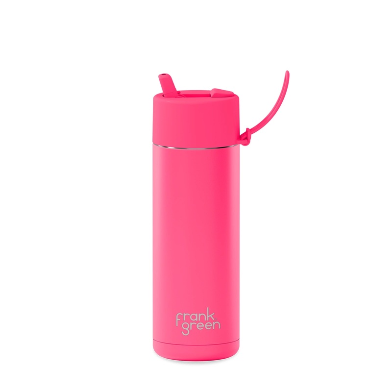 frank green 595ml Reusable Bottle Flip Lid Neon Pink