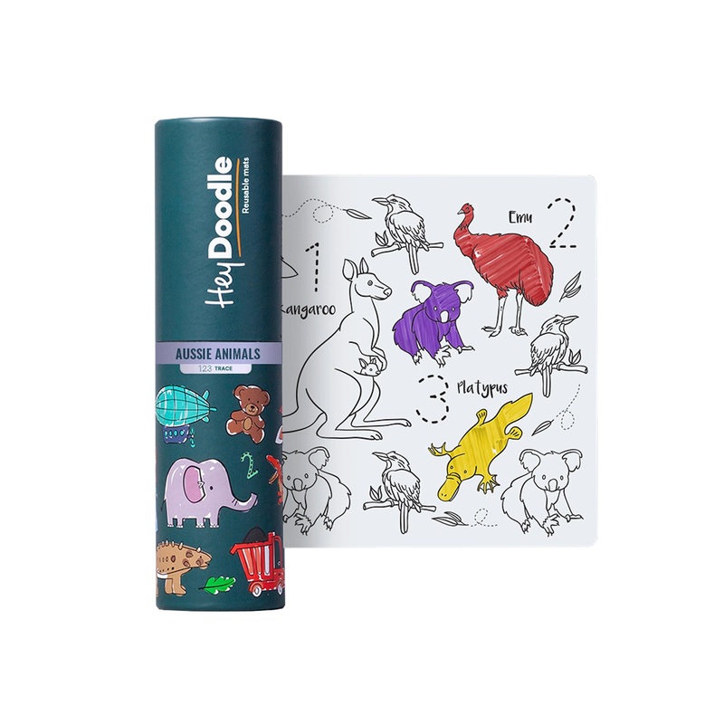 HeyDoodle MiniMats 123 Series OZ animals