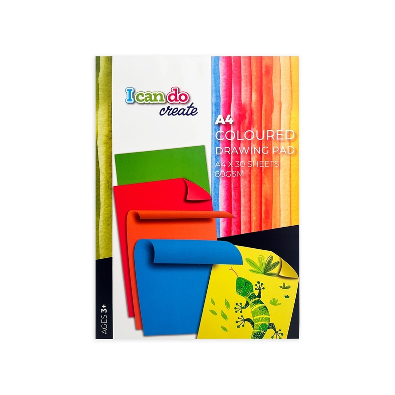 Icando A4 Coloured Drawing Pad
