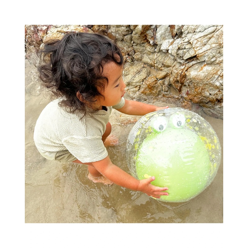 Sunnylife 3D Inflatable Beach Ball Cookie the Croc Light Khaki