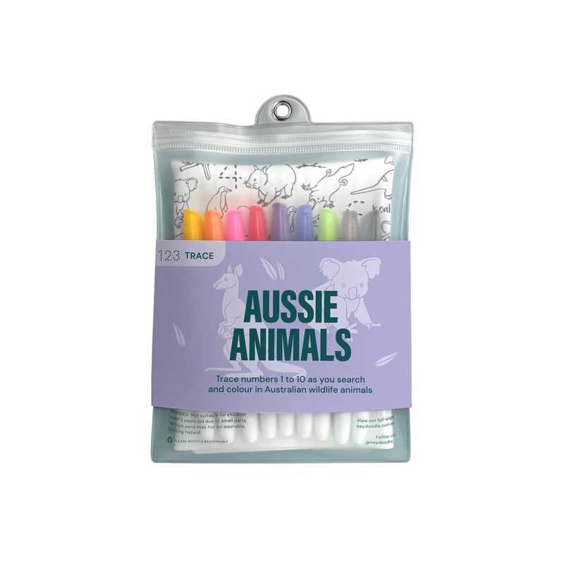 HeyDoodle Mats 123 Series OZ animals