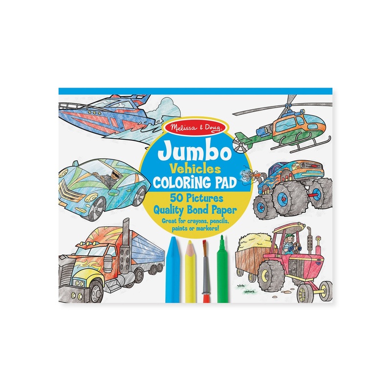 Melissa Doug Jumbo Colouring PadVehicles