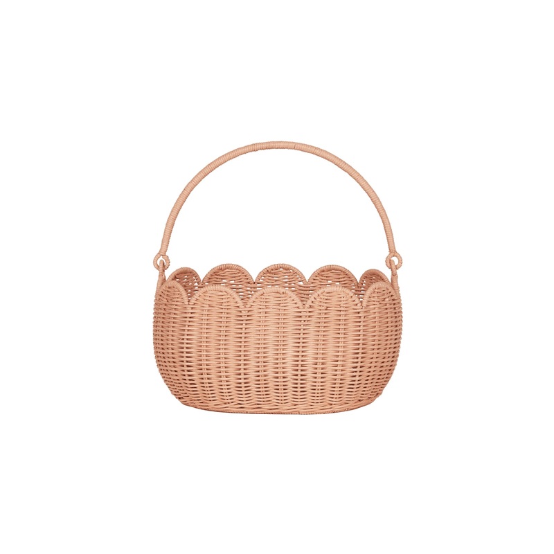 Olli Ella Petal Basket – Seashell Pink