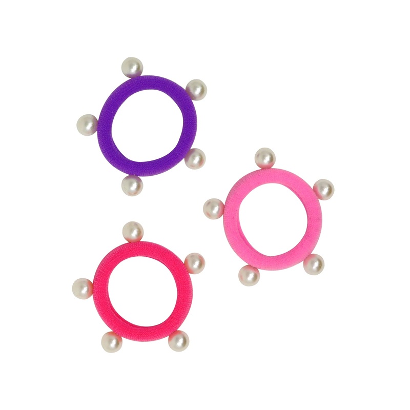 Pink Poppy Pearl Hair Elastics