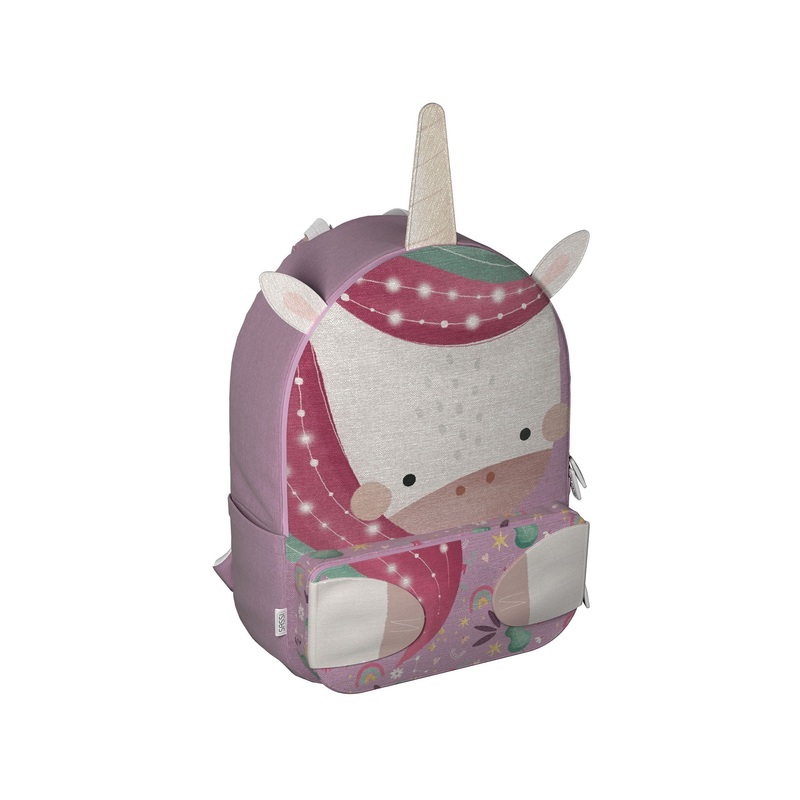 Sassi A4 Junior Cotton Backpack Sparkly The Unicorn