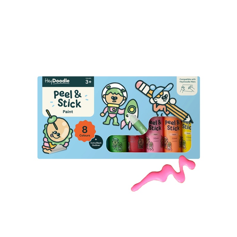 HeyDoodle Peel & Stick Solid Paint – Easy Peel and Stickable Colours