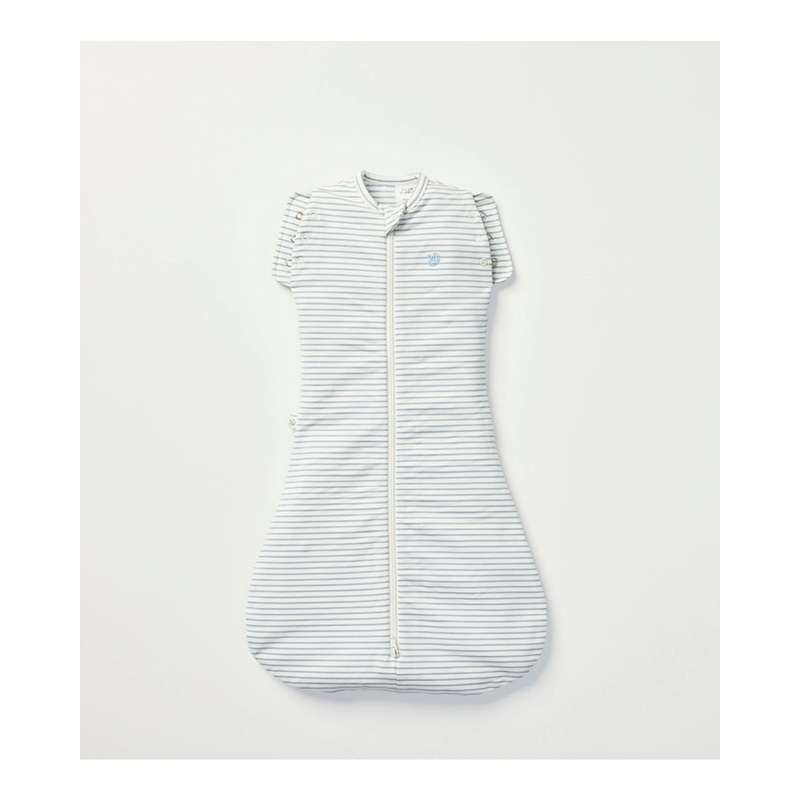 Grow Kindly 1.0 TOG Swaddle Sleeping Bag – Dusk Blue Stripe