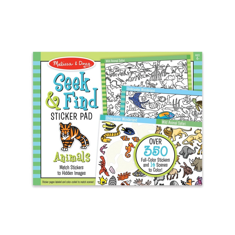 Melissa Doug Seek Find Sticker Pad Animals