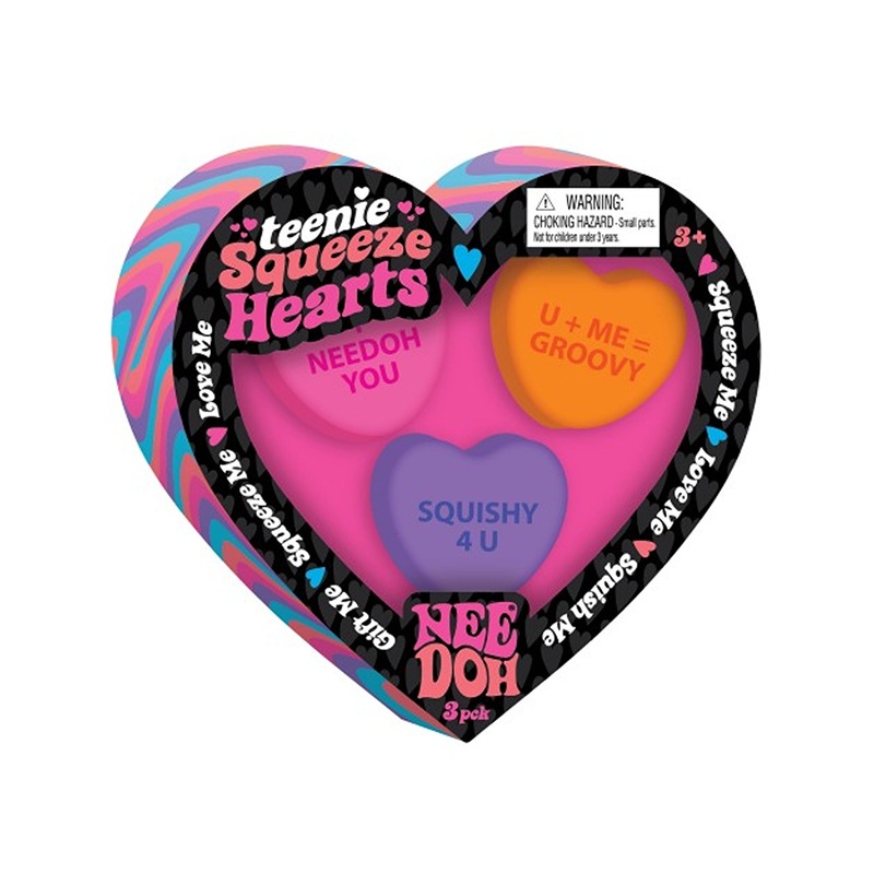 NeeDoh Teenie 3pk Squeeze Hearts – Assorted