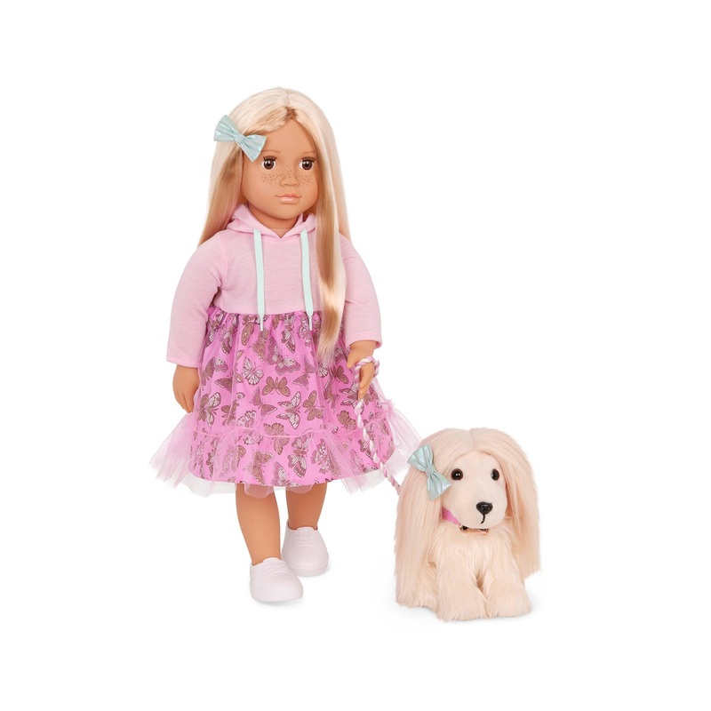 Our Generation Doll with Pet & Matching Hairstyles, Hattie & Bella