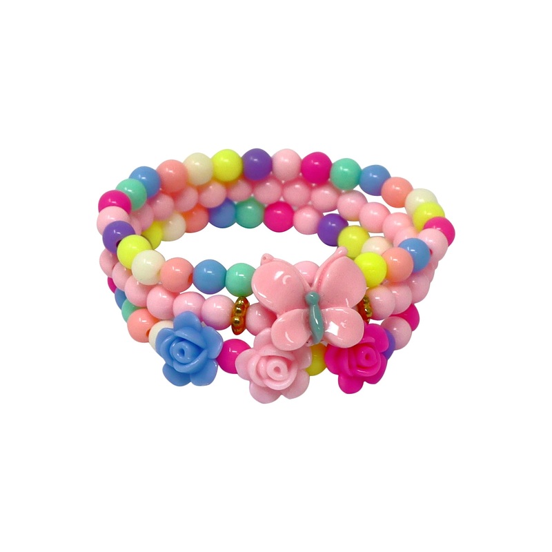 Pink Poppy Ballet Butterfly 3 Pack Bracelet Set