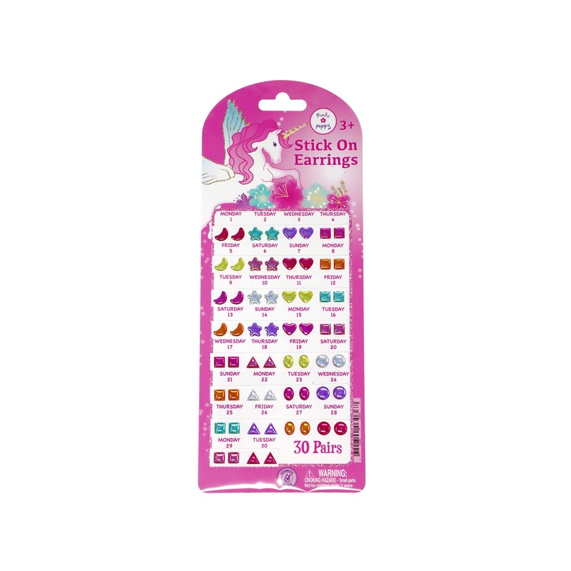 Pink Poppy 30 Pairs Dreamy Unicorn Stick On Earrings