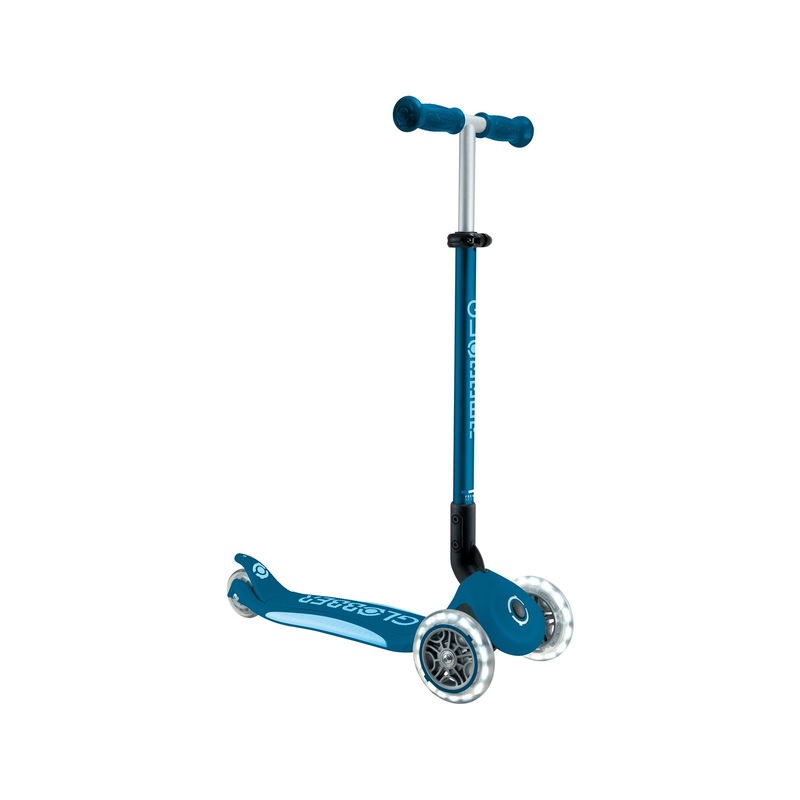 Globber Primo Fold Plus Lights Petrol Blue